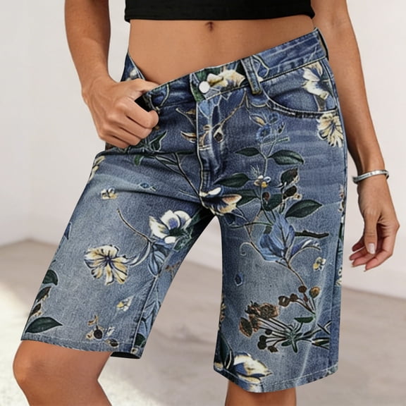 Womens Jean Short Fashion Solid Color High Waisted Pocket Set With Diamond-Studded Ripped Hot Shorts Comfy Stretchy