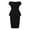 Black, variant on Penkiiy Women's Summer Fashion Casual One Shoulder Profession Solid Color Dresses Charming Summer Dress