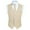 Beige(Solid), variant on Men Plaid Suit Vest Black Formal Dress Vest V-Neck Slim Fit Waistcoat Business Wedding Party L