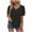 Black, variant on Otvok Womens Summer Tops Short Sleeve V-Neck Solid Casaul Jacquard T-Shirt Blouses