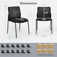 thumbnail image 3 of Costway Office Guest Chair Set of 12 with Breathable Mesh Back Padded Seat for Waiting Room, 3 of 7