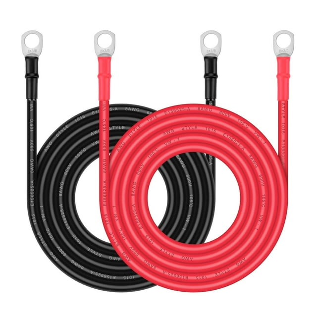 Cable de batería iGreely, 8 AWG, calibre 8, cobre estañado, 3 m