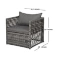 thumbnail image 6 of WestinTrends 4-Piece Outdoor Patio Sofa Conversation Set with Back Cushion, Gray, 6 of 6