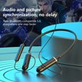 thumbnail image 4 of Auriculares de cuello Lifetechs A11, magnéticos, de larga duración, con graves, estéreo, inalámbricos, compatibles con Bluetooth y micrófono para deporte., 4 of 8