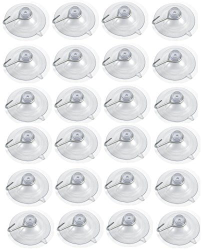 Clear Silicon with Metal and Plastic 34 Pieces Suction Cup Hooks 