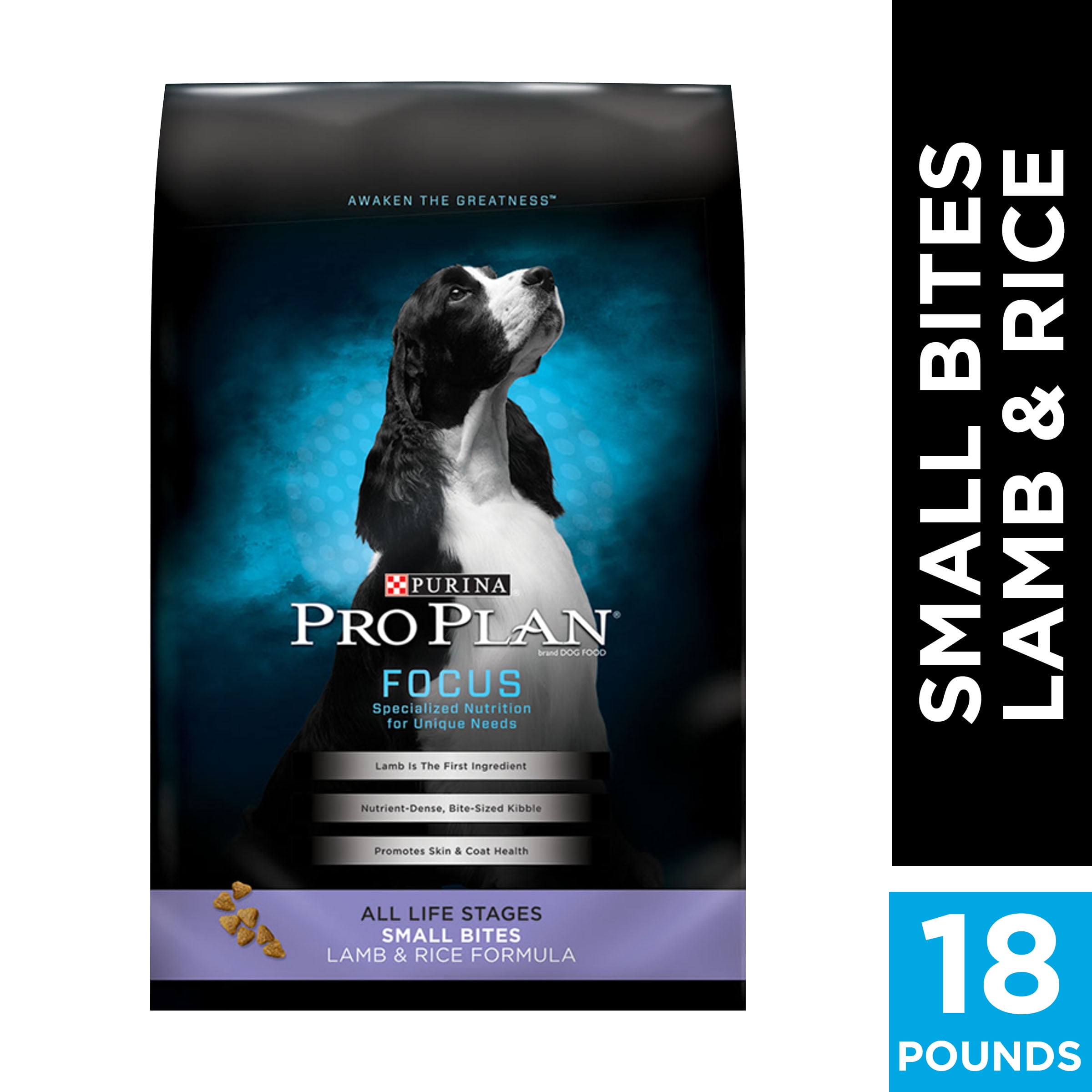 Purina Pro Plan Dry Dog Food, FOCUS Small Bites Lamb & Rice Formula, 18 lb. Bag