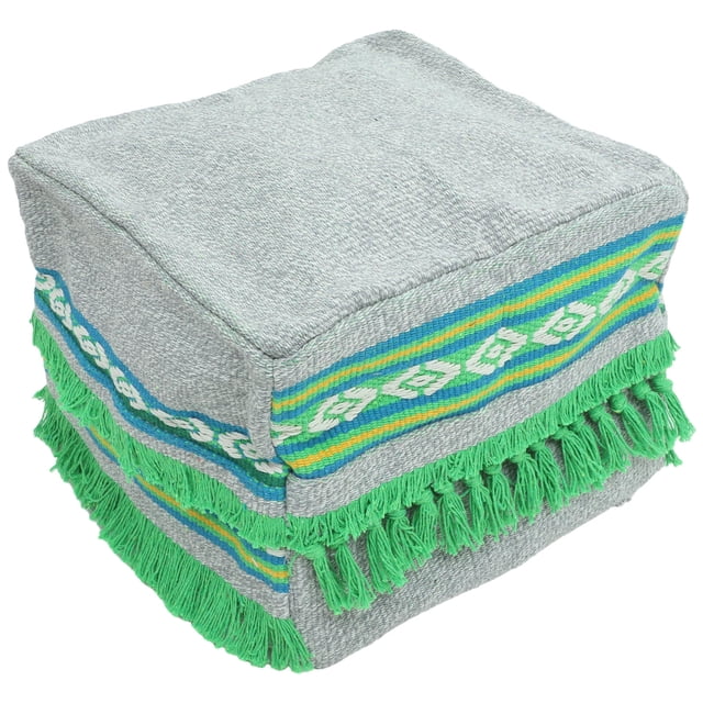 OUNONA Detachable Washable Cover Foot Rest Stool Assorted Color Folding Indoor Home 1Pcs