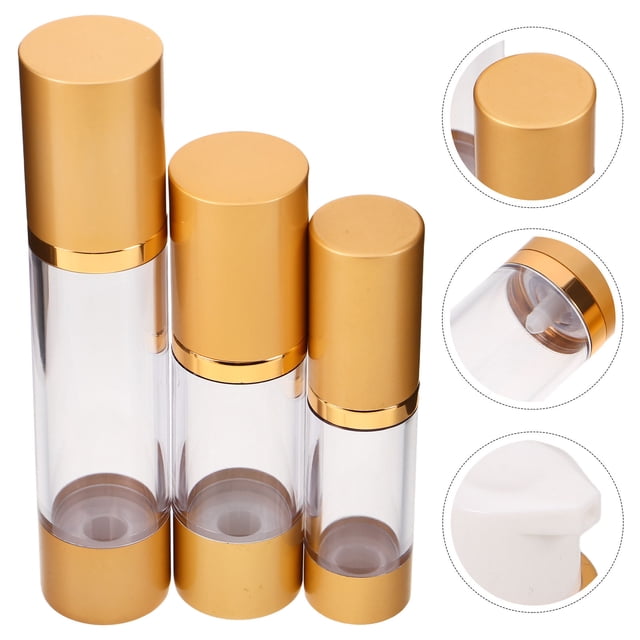 YSNOOWE 3Ud Vacío Doradas Para Cremas Con Preciso Y Cuerpo Transparente Ideal Para Uso En Casa