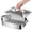 Wave Pattern, variant on Stainless Steel Rectangular Deep Roasting Paella Pan With Lid,Stainless Steel Skillet Pan With Dual Handles,rying For Fast & Even Heating, For Camping, Parties