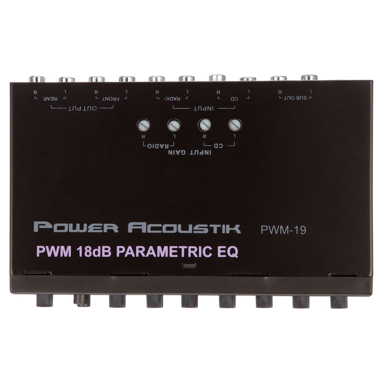 Power Acoustik, Car Audio Equalizer, PWM-19, 4 Band Parametric