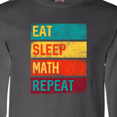 thumbnail image 3 of Inktastic Math Teacher Eat Sleep Math Repeat Long Sleeve T-Shirt, 3 of 4