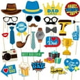 thumbnail image 1 of Photo Booth Props 28Pcs/Set Photo Booth Props Eye-catching Multi-purpose Portable Fine Workmanship Ornamental Party Decoration Reusable Happy Dads Day Theme Party Supplies Holiday Supplie, 1 of 6