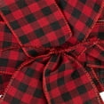 thumbnail image 5 of Northlight 19" Buffalo Plaid Print 14 Loop Christmas Bow Tree Topper, 5 of 7
