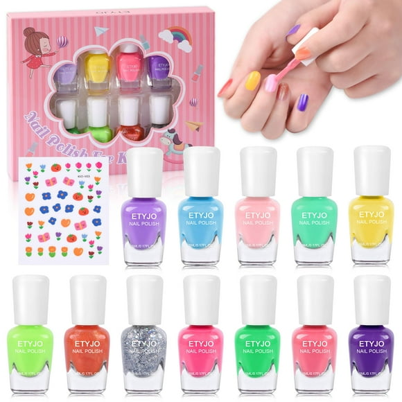 Set de esmaltes de uñas ETYJO Kids 12 Rainbow Colors 3-12 años