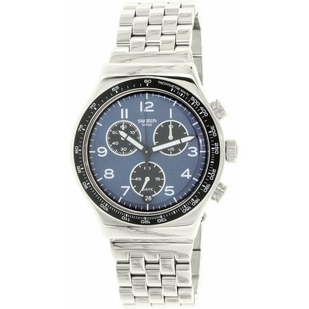 Swatch Men's Irony YVS423G Silver Stainless-Steel Swiss Quartz Fashion Watch