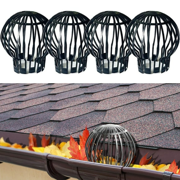 Ruibeauty 4Pcs Downpipe Protection Leaves Sieve Rain Pipe Gutter Closure Leaf Protection