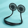 thumbnail image 2 of Ventilador de cuello portátil, ventilador USB con batería de 2600 mAh / 6 velocidades, ventilador de cuello altamente flexible para caminatas, deportes al aire libre, viajes, hogar, oficina (negro) Adepaton MZQ-0086, 2 of 5