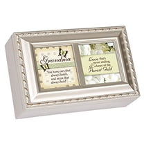 Cottage Garden Cottage Garden Grandmother Love Never Ending Brushed Silvertone Jewelry Music Box Plays Amazing Grace