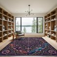thumbnail image 2 of ODIKA 4' x 6' Machine Washable Non-Slip Area Rug, oriental floral High Traffic Rug, Purple, 1006284, 2 of 7
