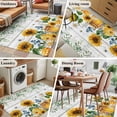 thumbnail image 6 of Sunflowers Area Rug 4'x6', Floral Green Leaves Bees Watercolor Wooden Washable Non-Slip Rugs, Low Pile Large Carpet for Living Room Bedroom Dining Room Kitchen Office Indoor Mat, 6 of 9