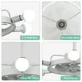 thumbnail image 5 of Cusp Barn 21" Modern Ceiling Fan with Light and Remote Control，DC Motor Ceiling Fan with Reversible Blades, 6 Speed Fan or Patio Bedroom Living Room, 5 of 6
