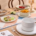 thumbnail image 2 of Famiware Galaxy Stoneware Dinnerware Sets, 12-Piece Dish Set, Assorted Colors, 2 of 4