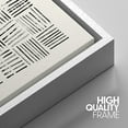 thumbnail image 4 of IDEA4WALL Framed Canvas Print Wall Art Set Mid-Century Color Block Black Stripe Collage Abstract Shapes Minimalism Boho Decorative for Living Room, Bedroom, Office - 16"x24"x3 White, 4 of 5