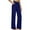 Blue, variant on Women's High Waist Straight Leg Pants, Casual Loose Fit Pull-On Pants with Pockets, Solid Color Yoga Inspired Daily Pants for Multiple Occasions, Comfortable Elastic Waist Lounge Pants for Women Grey