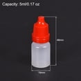 thumbnail image 4 of Uxcell 5ml/0.17oz Botellas de Goteo Vacías de Plástico de Boca Pequeña Squeezable Rojas 50 Contenido, 4 of 6