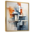 thumbnail image 2 of Designart "Colorful Mid Century modern Architectures I" Abstract Floater Framed Canvas Art Print, 2 of 7