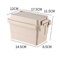 thumbnail image 4 of serony Boîte de Rangement Extérieure Camping Voyage Randonnée Barbecue Barbecue Voiture Tronc Organisateur Beige, 4 of 9