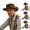 Coffee, variant on Western Cowboy Sun Hat Wide Brim Outdoor Beach Fedora Panama Bucket Hats Coffee,One Size