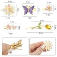 EEEkit 10pcs Rhinestone Butterfly Hair Clips, Glitter Crystal Flower