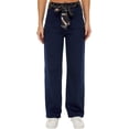 thumbnail image 1 of Pantalones vaqueros de pierna ancha para mujer, cintura alta, holgados, pierna recta, elásticos, casuales, pantalones de mezclilla para mujer, azul-16, 1 of 5
