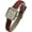 Red, variant on Collections Women's Japanese Quartz 25mm Case Square Face Elegant Leather Band Strap Watch