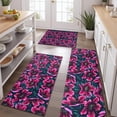 thumbnail image 2 of Pioneer Flower Floral Print Pattern Kitchen Rugs Sets Of 3,Kitchen Runner Rugs Non Skid Washable,Decorative Kitchen Floor Mats for Kitchen,Sink,Laundry,17"x30"+ 17"x47" + 17"x59", 2 of 6