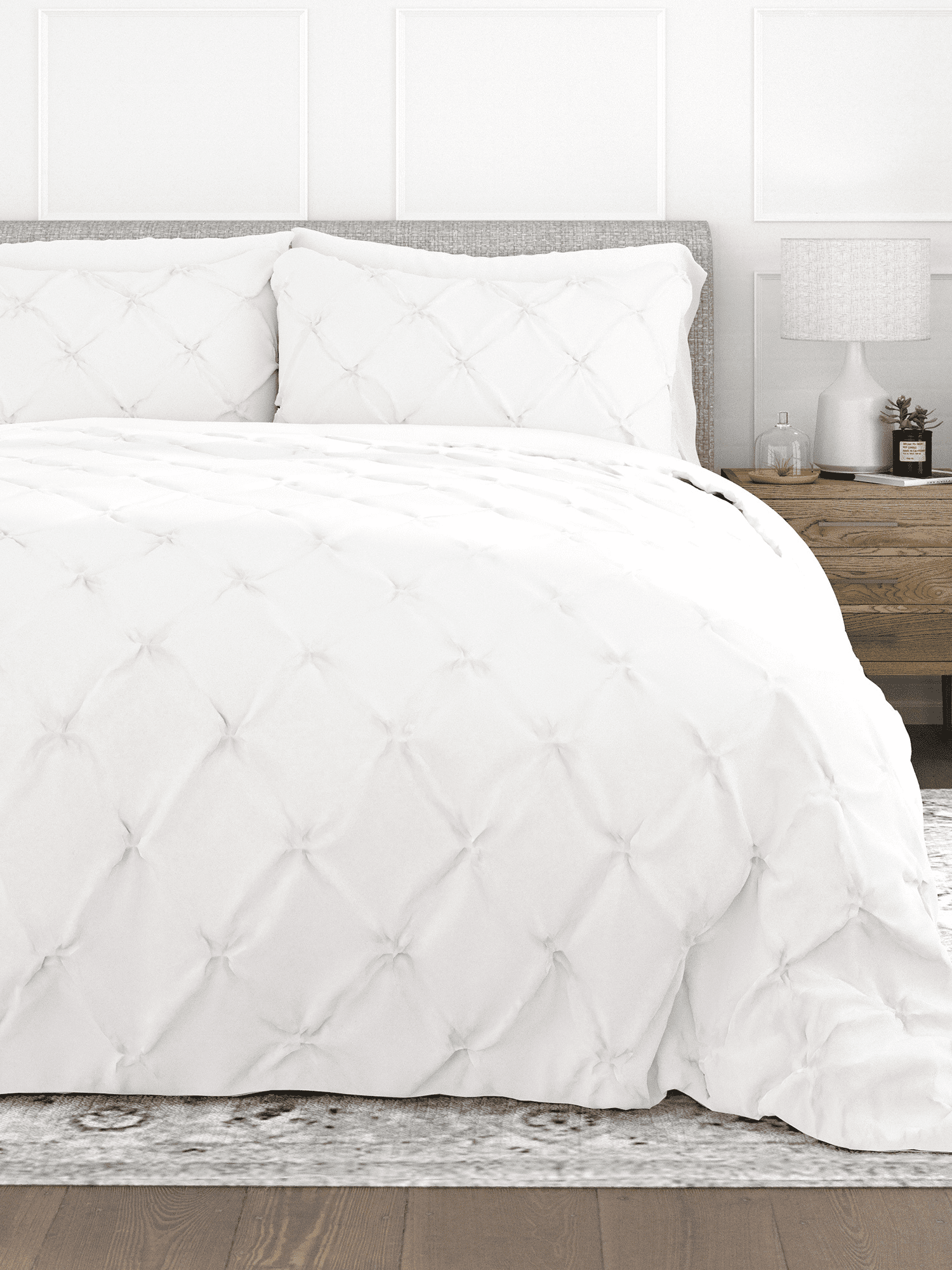 Comfort Canopy Ultra Soft 3 Piece Pinch Pleated Duvet Cover Adult Bed