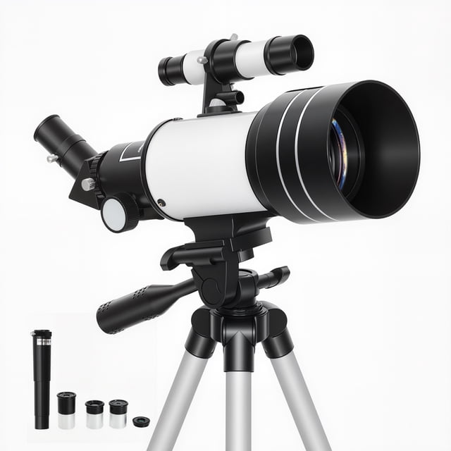 Outsunny Telescope for Adults, 70 mm Aperture 300 mm Refractor Telescope
