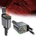 thumbnail image 1 of CUITING Starlight 4 en 1 Chargeur de Voiture Rétractable - Chargeur USB Double Câble pour & Android - Fonction Veilleuse - Idéal pour une Charge Rapide en Déplacement (Jaune), 1 of 14