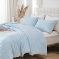 thumbnail image 6 of SPRINDAY Fluffy Queen Comforter Set 3 Pieces - Light Blue Fleece Luxury Fuzzy Reversible Bedding Comforter Set, Soft & Warm Comforter All Season with 2 Pillow Cases, 6 of 6