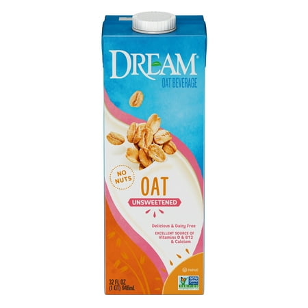 Dream Unsweetened Oat Milk, 32 Fluid Ounce -- 6 per case.