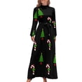thumbnail image 1 of Vestido largo de mujer con árboles y bastones de caramelo, vestido de noche 2024, vestido de fiesta, 1 of 4