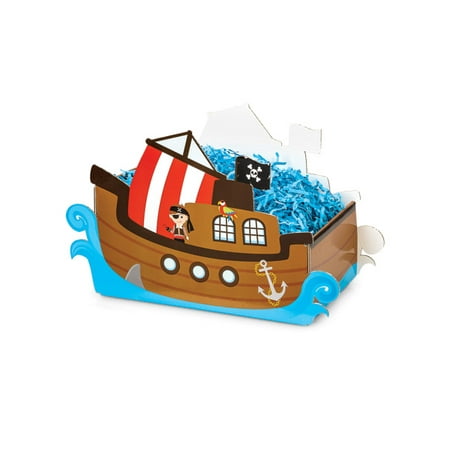 Small Pirate Ship (6 Pack ) 7 x 4-1/4 x 5-3/8"