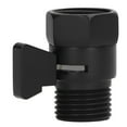 thumbnail image 1 of Válvula de control de agua con rociador de cabezal de ducha negro Válvula de cierre de latón G1/2" para baño, 1 of 8