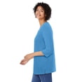 thumbnail image 3 of Woman Within Plus Size Perfect Three-Quarter Sleeve V-Neck Tunic, 3 of 6