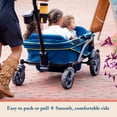 thumbnail image 3 of Gladly Family Anthem4 Quad All-Terrain Wagon Stroller with Easy Push and Pull, Removable XL Canopies, and Sturdy, Safe Folding for Storage and Transport, Electric Silver, 3 of 5