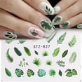 thumbnail image 3 of 18 Sheets Water Transfer Sticker Leaf Floral Butterfly Nail Decal Nail Sticker, 3 of 10
