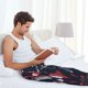 thumbnail image 5 of Fotbe Bulldog with Forest Flag Pantalones de Pijama para Hombre, Pantalones de Dormir, Pantalones de Casa con Cintura Ajustable y Bolsillos-Large, 5 of 6