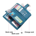 thumbnail image 2 of Women's fashion simple long small purse multi-color coin purse square buckle hand bag-black, 2 of 5