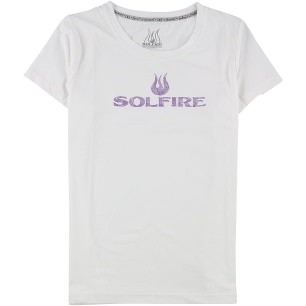 SOLFIRE Womens Original Logo Graphic T-Shirt white M